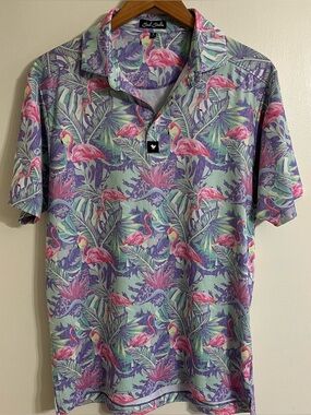 Bad Birdie polo golf shirt men’s medium